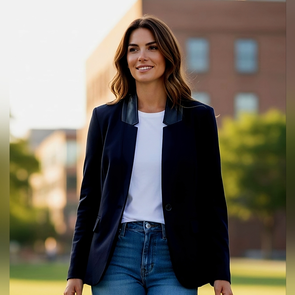 Lane Bryant Black Blazer with Black Trim 14